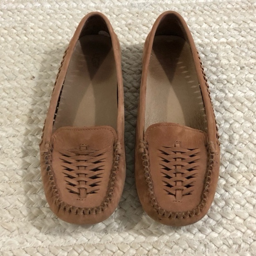 UGG Women's Leather Clary Twinsole Moccasin US Size 8 EU 39 Color Chesnut